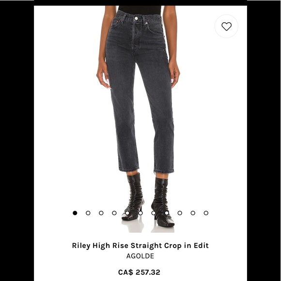 AGOLDE Riley high rise straight crop. - Picture 1 of 4